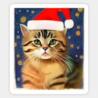 Meowy Christmas Sticker